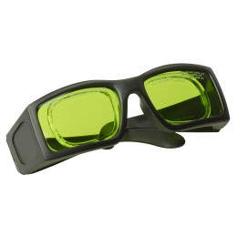 LG1A - Лазерные защитные очки, светло-зеленые линзы, пропускание видимого излучения 59%, нельзя носить поверх мед. очков, съемный вкладыш для вставки линз с диоптриями, Thorlabs