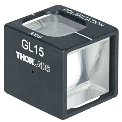 GL15 - Поляризационная призма Глана для лазерного излучения высокой мощности, апертура: Ø15 мм, в оправе, без покрытия, Thorlabs