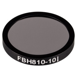 FBH810-10 - Полосовой фильтр, Ø25 мм, центральная длина волны 810 нм, ширина полосы пропускания 10 нм, Thorlabs