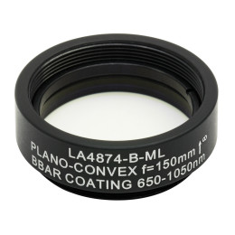 LA4874-B-ML - Плоско-выпуклая линза, диаметр: 1", материал: UVFS, оправа с резьбой: SM1, f = 150.0 мм, покрытие: 650 - 1050 нм, Thorlabs