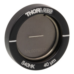 S40HK - Оптическая щель в оправе Ø1/2", ширина: 40 ± 3 мкм, длина: 3 мм, Thorlabs