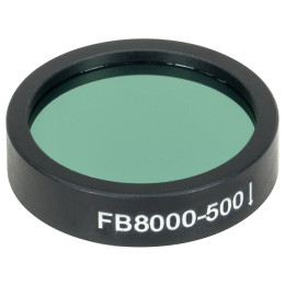 FB8000-500 - Полосовой фильтр для работы в ИК диапазоне, Ø1", центральная длина волны: 8.00 мкм, ширина полосы пропускания 0.5 мкм, Thorlabs