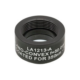LA1213-A-ML - Плоско-выпуклая линза, Ø1/2", N-BK7, оправа с резьбой SM05, f = 50.0 мм, просветляющее покрытие: 350-700 нм, Thorlabs