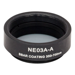 NE03A-A - Абсорбционный нейтральный светофильтр, Ø25 мм, резьба на оправе: SM1, просветляющее покрытие: 350 - 700 нм, оптическая плотность: 0.3, Thorlabs