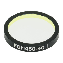 FBH450-40 - Полосовой фильтр, Ø25 мм, центральная длина волны 450 нм, ширина полосы пропускания 40 нм, Thorlabs