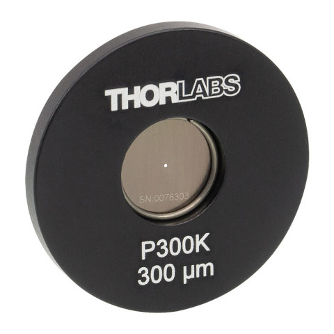 P300K - Точечная диафрагма в оправе Ø1", диаметр отверстия: 300 ± 8 мкм, материал: нержавеющая сталь, Thorlabs