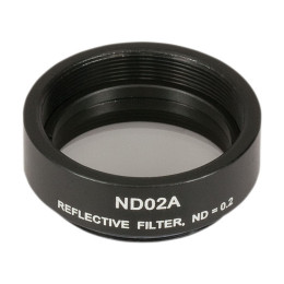 ND02A - Отражающий нейтральный светофильтр, Ø25 мм, резьба на оправе: SM1, оптическая плотность: 0.2, Thorlabs