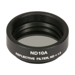ND10A - Отражающий нейтральный светофильтр, Ø25 мм, резьба на оправе: SM1, оптическая плотность: 1.0, Thorlabs