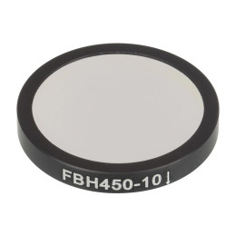 FBH450-10 - Полосовой фильтр, Ø25 мм, центральная длина волны 450 нм, ширина полосы пропускания 10 нм, Thorlabs