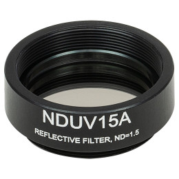 NDUV15A - Отражающий нейтральный светофильтр, Ø25 мм, UVFS, резьба на оправе: SM1, оптическая плотность: 1.5, Thorlabs