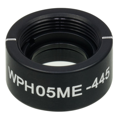 WPH05ME-445 - Полуволновая пластинка из ЖК полимера в оправе, Ø1/2", рабочая длина волны: 445 нм, резьба: SM05, Thorlabs
