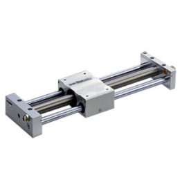 REAL, Бесштоковый цилиндр с плавным разгоном и торможением, скользящий тип, шарикоподшипники
