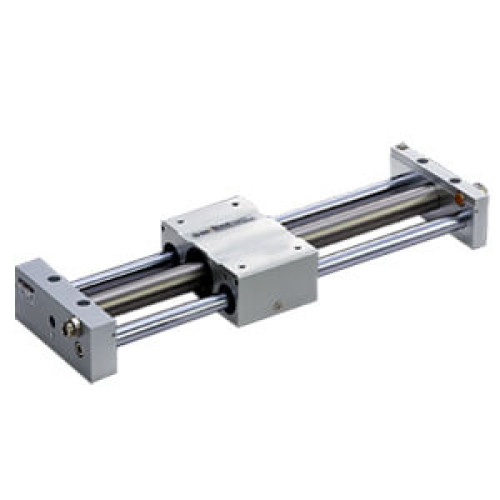 REAL, Бесштоковый цилиндр с плавным разгоном и торможением, скользящий тип, шарикоподшипники
