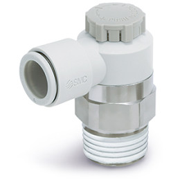 Пневмодроссели, Низкоскоростные, Быстроразъемное, Быстроразъемное, C нажимной фиксацией, Угловой тип/Универсальный - AS*FM/FC
