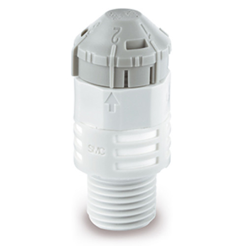 Выхлопной пневмодроссель с глушителем, C нажимной фиксацией и шкалой - AS-DPX
