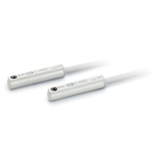 D-M9NE/M9PE/M9BE, Нормально-закрытый электронный датчик положения, прямой монтаж, осевой кабельный ввод
