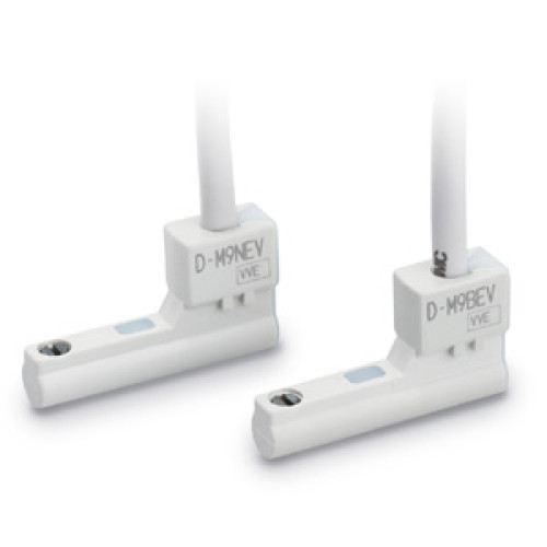 D-M9NEV/M9PEV/M9BEV, Нормально-закрытый электронный датчик положения, прямой монтаж, вертикальный кабельный ввод
