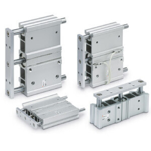 MGPW (ø40 до ø63), Компактный цилиндр с направляющими / Широкий тип
