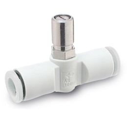 Пневмодроссели, Общего назначения, С быстроразъемным соединением, Pегулируемый отверткой, Встраиваемый - AS*1F-D
