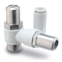 Пневмодроссели, Общего назначения, С быстроразъемным соединением, C защитой от несанкционированного воздействия, Двухсторонний - ASD-T
