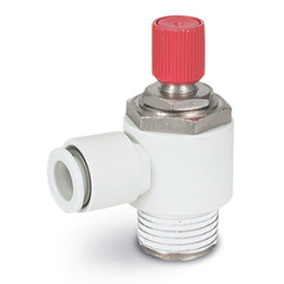 Пневмодроссели, со сбросом остаточного давления, Угловой тип - AS21FE
