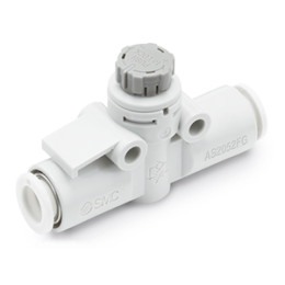 Пневмодроссели, Из нержавеющей стали, C нажимной фиксацией, Встраиваемый - AS*2FG-A
