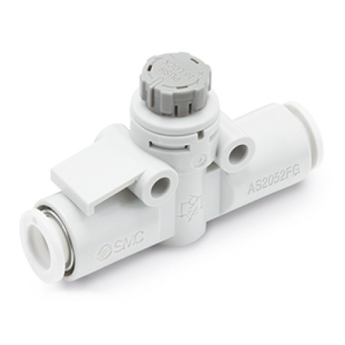 Пневмодроссели, Из нержавеющей стали, C нажимной фиксацией, Встраиваемый - AS*2FG-A
