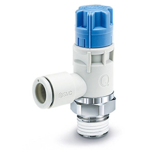 Пневмодроссели, Энергосберегающий, C нажимной фиксацией, Упрощенная настройка, C функцией быстрой подачи и сброса - AS-Q
