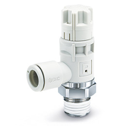 Пневмодроссели, Энергосберегающий, C нажимной фиксацией, Упрощенная настройка, C функцией снижения давления - AS-R
