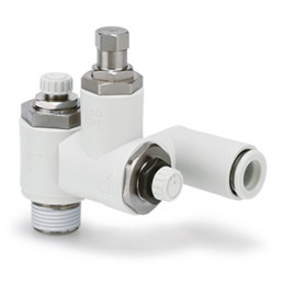 Пневмодроссели, Энергосберегающий, С простой ручкой, Клапан расхода - ASQ
