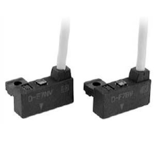 D-F7NV/F7PV/F7BV, Электронный датчик положения, монтаж на планке, вертикальный кабельный ввод
