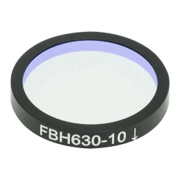 FBH630-10 - Полосовой фильтр, Ø25 мм, центральная длина волны 630 нм, ширина полосы пропускания 10 нм, Thorlabs
