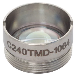 C240TMD-1064 - Асферическая линза, фокусное расстояние: 8.0 мм, числовая апертура: 0.5, просветляющее покрытие: 1064 нм, в оправе, Thorlabs
