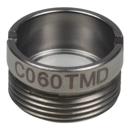 C060TMD - Асферическая линза в оправе, фокусное расстояние: 9.6 мм, числовая апертура: 0,3, рабочее расстояние: 7.1 мм, без покрытия, Thorlabs
