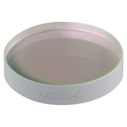 AX2505-C - Аксикон, угол при основании 0.5°, просветляющее покрытие: 1050 - 1700 нм, кварцевое стекло, диаметр Ø25.4 мм (Ø1