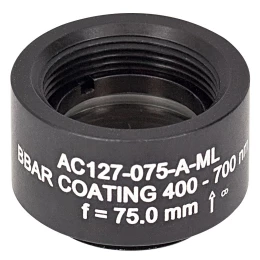 AC127-075-A-ML - Ахроматический дублет, f=75 мм, Ø1/2