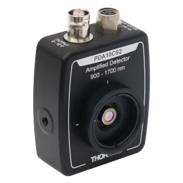 PDA10CS2 - InGaAs фотодетектор с усилителем, регулируемый коэффициент усиления, рабочий спектральный диапазон: 900-1700 нм, ширина полосы пропускания: 13 МГц, площадь активной области: 0.8 мм2, универсальные крепления: 8-32 / M4, Thorlabs
