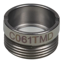 C061TMD - Асферическая линза в оправе, фокусное расстояние: 11.0 мм, числовая апертура: 0,3, рабочее расстояние: 8.5 мм, без покрытия, Thorlabs
