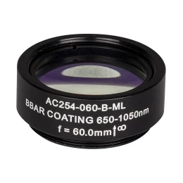 AC254-060-B-ML - Ахроматический дублет, f=60 мм, Ø1