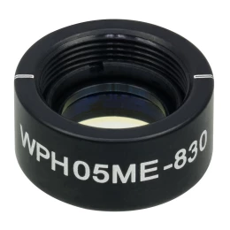 WPH05ME-830 - Полуволновая пластинка нулевого порядка из ЖК полимера в оправе, Ø1/2