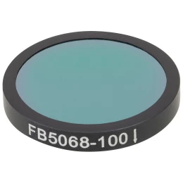 FB5068-100 - Полосовой ИК фильтр, Ø25 мм, центральная длина волны: 5.068 мкм, FWHM = 100 нм, Thorlabs
