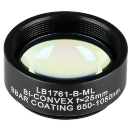 LB1761-B-ML - N-BK7 двояковыпуклая линза в оправе, Ø1/2