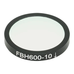 FBH600-10 - Полосовой фильтр, Ø25 мм, центральная длина волны 600 нм, ширина полосы пропускания 10 нм, Thorlabs
