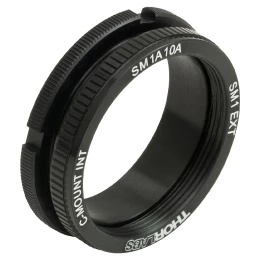 SM1A10A - Адаптер с внешней резьбой SM1 и внутренней C-Mount резьбой, изменение ширины кольца: 6.9 - 8.9 мм, Thorlabs
