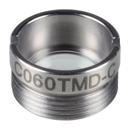 C060TMD-C - Асферическая линза в оправе, f = 9.60 мм, NA = 0.3, просветляющее покрытие: 1050-1700 нм, Thorlabs
