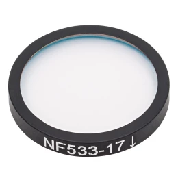 NF533-17 - Заграждающий светофильтр,Ø25 мм, центральная длина волны 533 нм, ширина полосы заграждения 17 нм, Thorlabs
