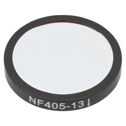 NF405-13 - Заграждающий светофильтр,Ø25 мм, центральная длина волны 405 нм, ширина полосы заграждения 13 нм, Thorlabs

