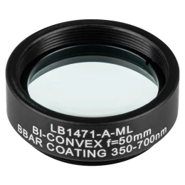 LB1471-A-ML - N-BK7 двояковыпуклая линза в оправе, Ø1