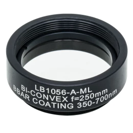 LB1056-A-ML - N-BK7 двояковыпуклая линза в оправе, Ø1