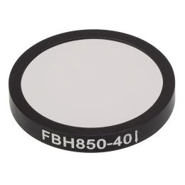 FBH850-40 - Полосовой фильтр, Ø25 мм, центральная длина волны 850 нм, ширина полосы пропускания 40 нм, Thorlabs
